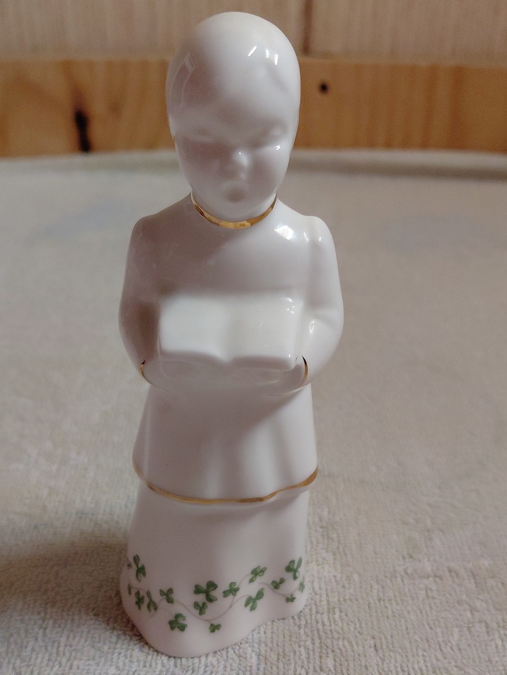 Royal Tara Fine Bone China Choir Boy With Shamrocks Figurine-5 1/2" Tall